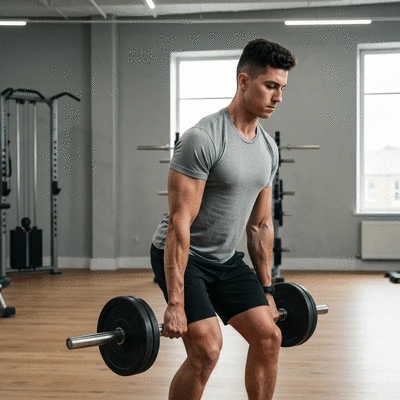 Person lifting weights with visible muscle, representing protein's role in muscle preservation.