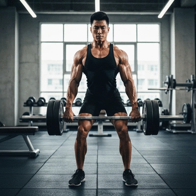 Person exercising with weights, symbolizing muscle gain and fat loss