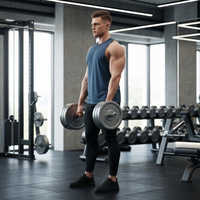Person lifting weights in a gym, focusing on muscle preservation during intermittent fasting