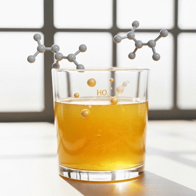 A glass of bone broth with ingredients like collagen, amino acids, and electrolytes highlighted, no text, no words, no typography, clean image